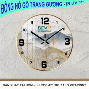 Đồng hồ trang gương in ngân hàng BIDV