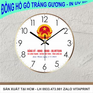 Đồng hồ trang gương in Đại hội đại biểu