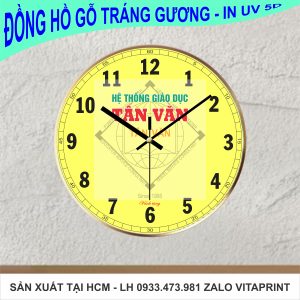 Đồng hồ trang gương in trường học cơ quan