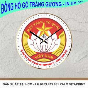 Đồng hồ trang gương in mặt trận tổ quốc